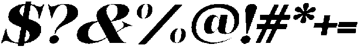 Bonarchi ExtBdExpIta otf (400) Font OTHER CHARS