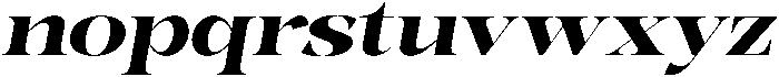 Bonarchi ExtBdExpIta otf (400) Font LOWERCASE