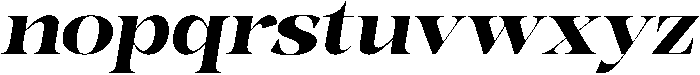 Bonarchi ExtBdSemExpIta otf (400) Font LOWERCASE