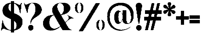 Bonarchi ExtBdSemiCond otf (400) Font OTHER CHARS