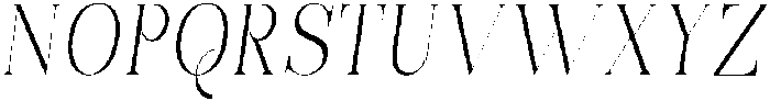 Bonarchi ExtLtCondIta otf (400) Font UPPERCASE