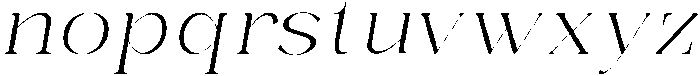 Bonarchi ExtLtExpIta otf (400) Font LOWERCASE