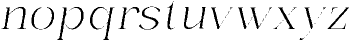 Bonarchi ExtLtSemExpIta otf (400) Font LOWERCASE