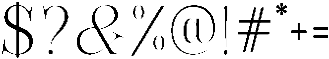 Bonarchi ExtLtSemiCond otf (400) Font OTHER CHARS