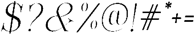 Bonarchi ExtLtSemiCondIta otf (400) Font OTHER CHARS