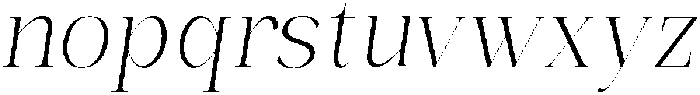 Bonarchi ExtLtSemiCondIta otf (400) Font LOWERCASE