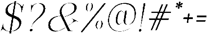 Bonarchi ExtraLightItalic otf (200) Font OTHER CHARS