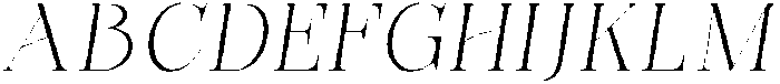 Bonarchi ExtraLightItalic otf (200) Font UPPERCASE