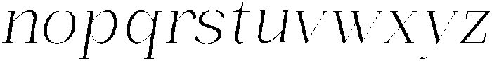 Bonarchi ExtraLightItalic otf (200) Font LOWERCASE