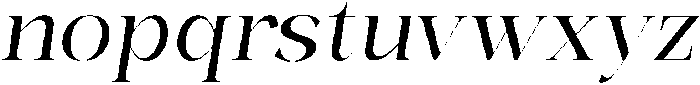 Bonarchi-Italic otf (400) Font LOWERCASE