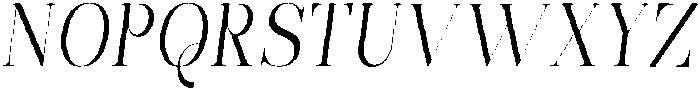Bonarchi LightCondensedItalic otf (300) Font UPPERCASE