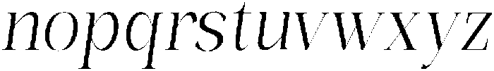 Bonarchi LightCondensedItalic otf (300) Font LOWERCASE