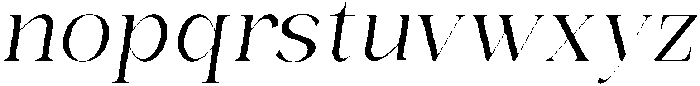 Bonarchi LightItalic otf (300) Font LOWERCASE