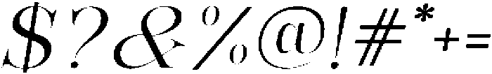 Bonarchi LightSemExpIta otf (300) Font OTHER CHARS