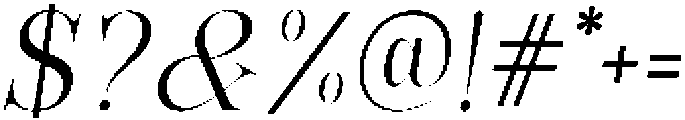 Bonarchi LightSemiCondIta otf (300) Font OTHER CHARS