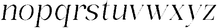 Bonarchi LightSemiCondIta otf (300) Font LOWERCASE
