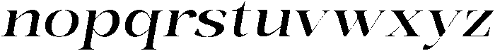 Bonarchi MediumExpandedItalic otf (500) Font LOWERCASE