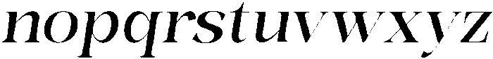 Bonarchi MediumItalic otf (500) Font LOWERCASE