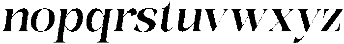 Bonarchi SemBdSemiCondIta otf (400) Font LOWERCASE