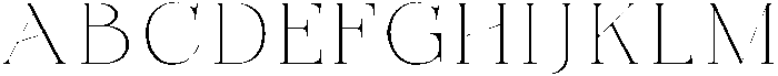 Bonarchi ThinExpanded otf (100) Font UPPERCASE