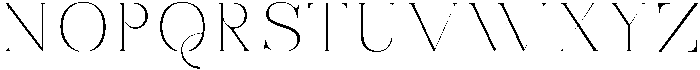 Bonarchi ThinExpanded otf (100) Font UPPERCASE