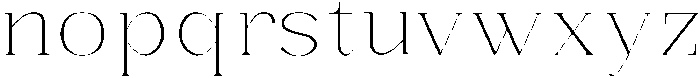 Bonarchi ThinExpanded otf (100) Font LOWERCASE