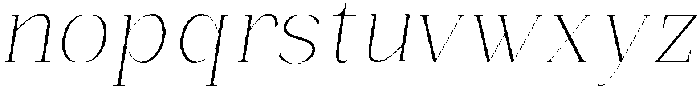 Bonarchi ThinItalic otf (100) Font LOWERCASE