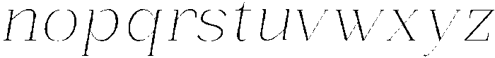 Bonarchi ThinSemExpIta otf (100) Font LOWERCASE