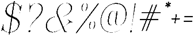 Bonarchi ThinSemiCondIta otf (100) Font OTHER CHARS