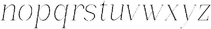 Bonarchi ThinSemiCondIta otf (100) Font LOWERCASE