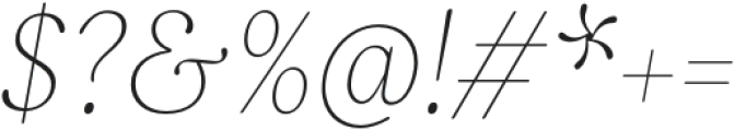 Bonche Light Italic otf (300) Font OTHER CHARS