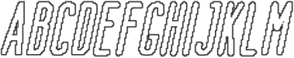 Bondie Rounded Pixel Outline otf (400) Font UPPERCASE
