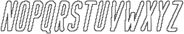 Bondie Rounded Pixel Outline otf (400) Font UPPERCASE