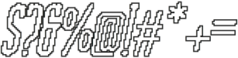 Bondie Slab Rounded Pixel Outline otf (400) Font OTHER CHARS