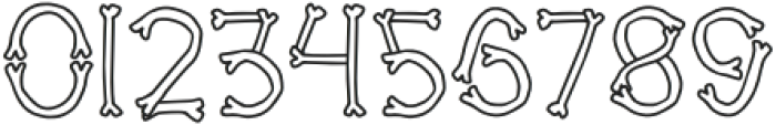 Bone Hollow Outline Regular otf (400) Font OTHER CHARS