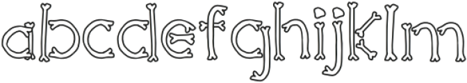 Bone Hollow Outline Regular otf (400) Font LOWERCASE