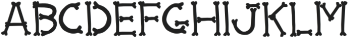 Bone Hollow Solid Regular otf (400) Font UPPERCASE