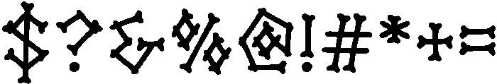 BoneYard-Regular otf (400) Font OTHER CHARS