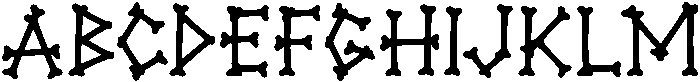 BoneYard-Regular otf (400) Font UPPERCASE
