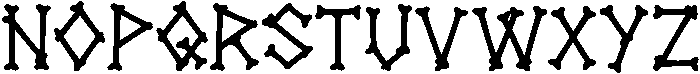 BoneYard-Regular otf (400) Font LOWERCASE