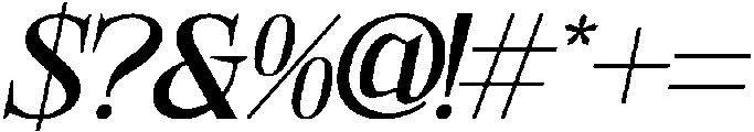 Bonemerch Italic otf (400) Font OTHER CHARS