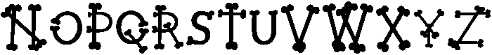 Bones Regular otf (400) Font UPPERCASE