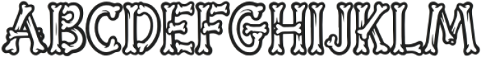 BonesLetter-Regular otf (400) Font UPPERCASE