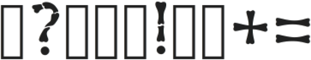 Bones_font Regular otf (400) Font OTHER CHARS