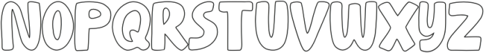 Boney Rocket Outline otf (400) Font UPPERCASE