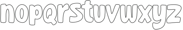 Boney Rocket Outline otf (400) Font LOWERCASE