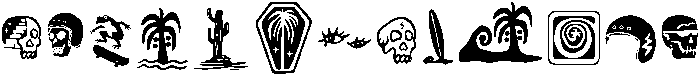 Boneyard Cruiser Dingbats Regular otf (400) Font UPPERCASE