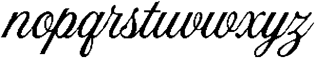 Bonfield Script otf (400) Font LOWERCASE