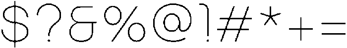 Bongkah Thin otf (100) Font OTHER CHARS