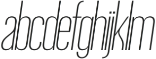 Boniksun ExtraLight Expanded Italic otf (200) Font LOWERCASE